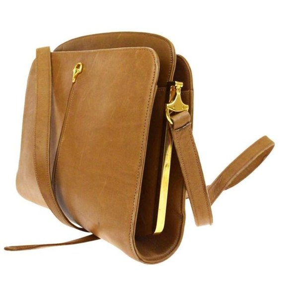 Gucci Camel Leather Horsebit Shoulder Bag Equestrian Accent - Picture 3 of 9